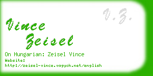 vince zeisel business card